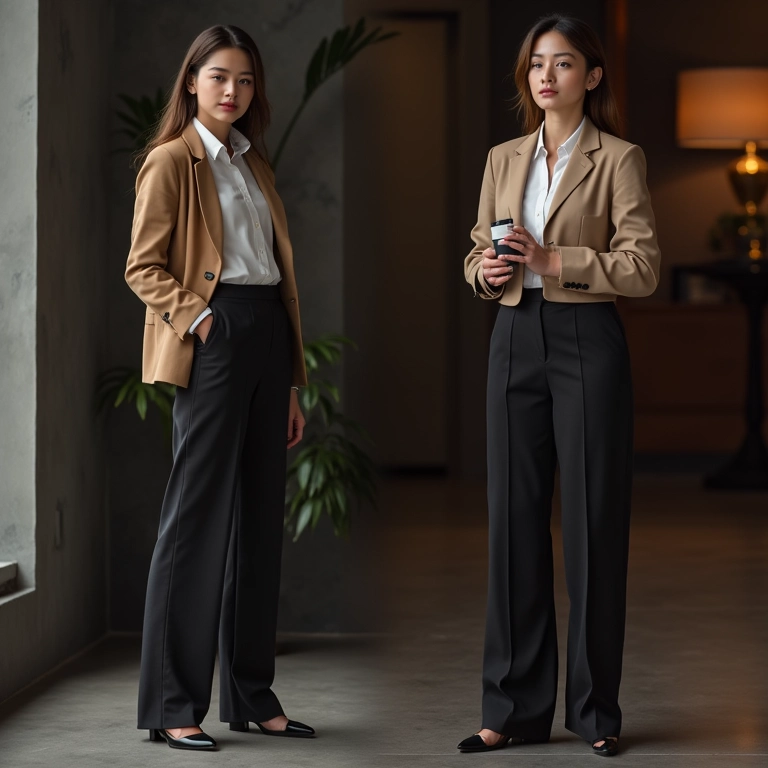 Calça de alfaiataria reta em looks para trabalho e festa.