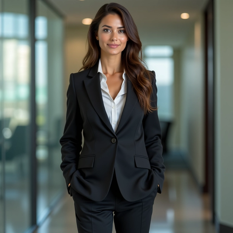 Calça pantacourt e blazer para um look formal.