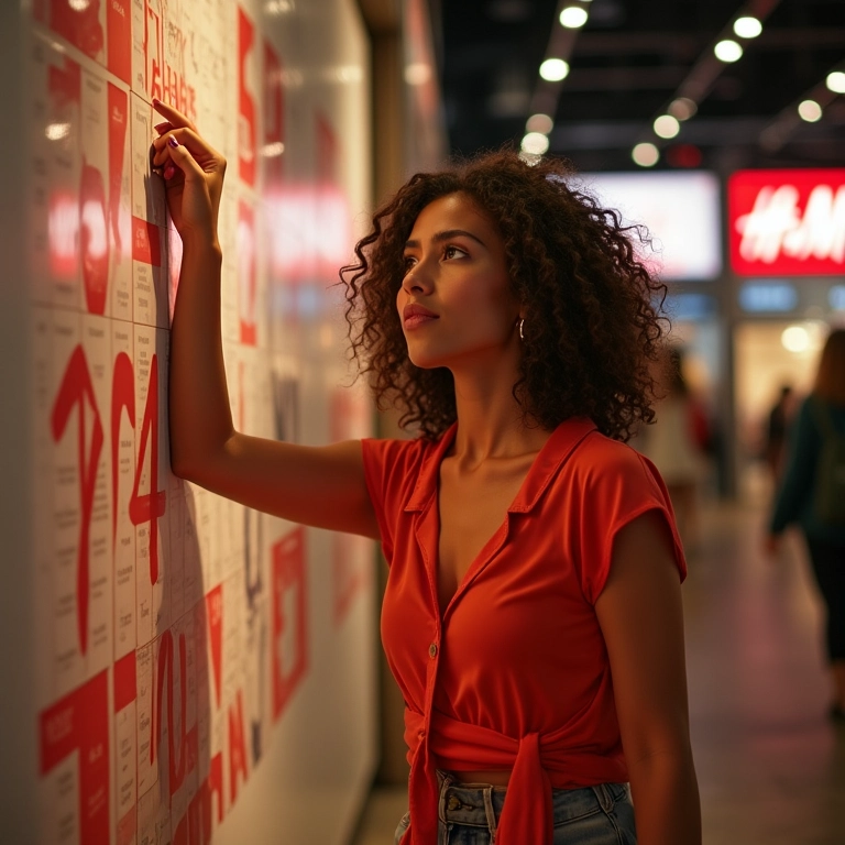 Calendário marcando a data de abertura da H&M no Brasil.