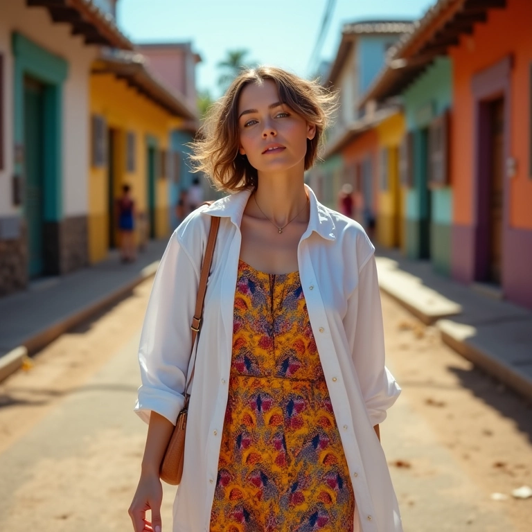 Camisa branca como sobretudo em look moderno e despojado.
