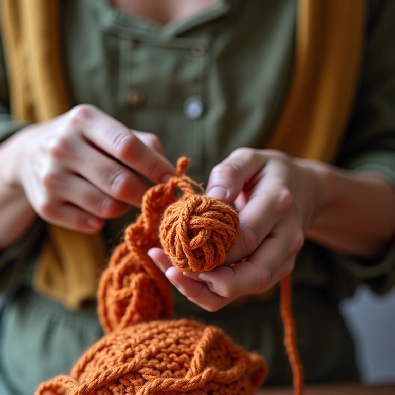Canhota ajustando a forma de segurar agulha e fio.