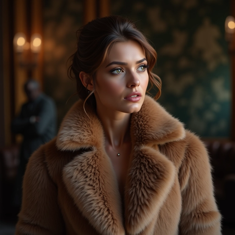 Casaco de pele sintética: glamour e sustentabilidade para o inverno.