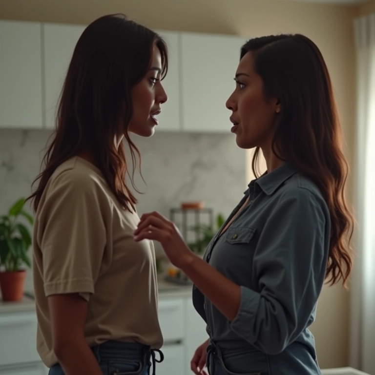 Casal discutindo acaloradamente, representando desconfiança constante.