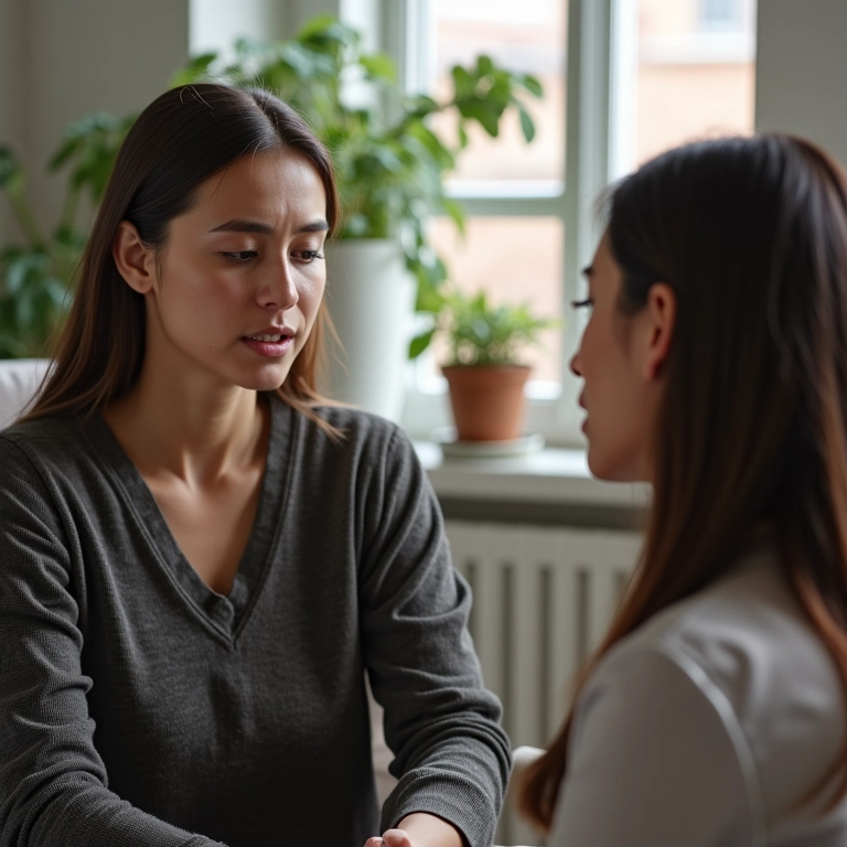 Casal em terapia, buscando ajuda profissional para superar a crise.