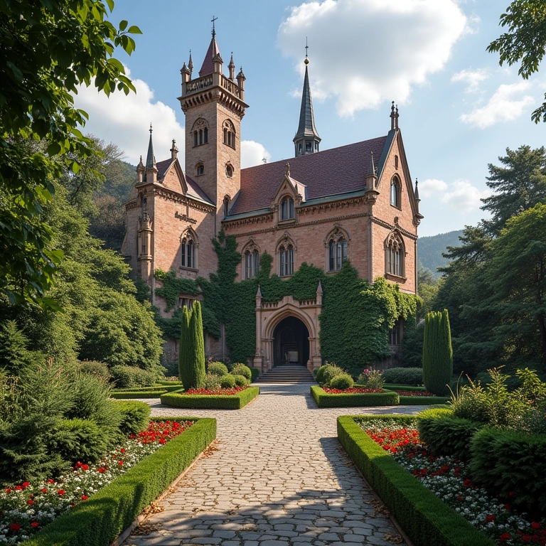 Castelo medieval no Instituto Ricardo Brennand em Recife.