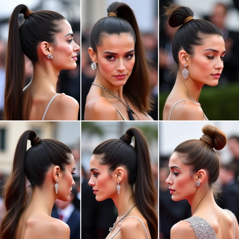 Celebridades brasileiras com rabo de cavalo alto.