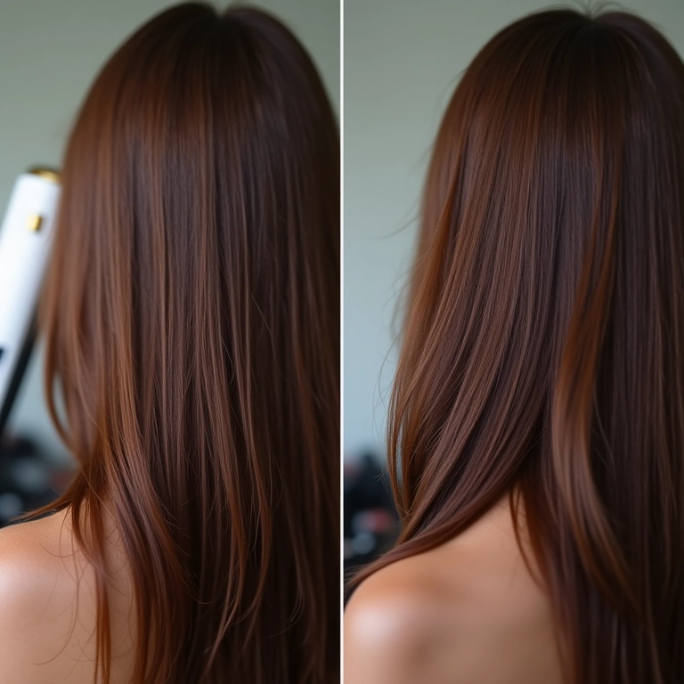 Chapinha próxima a cabelo danificado, alertando para os riscos do calor excessivo.