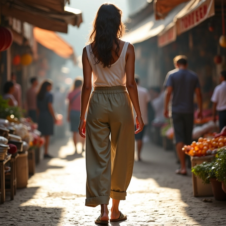 Chinelos slide com calça: look confortável e estiloso.