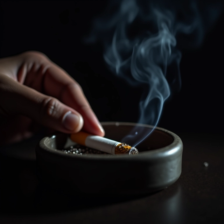 Cigarro sendo apagado, simbolizando o fim do tabagismo.
