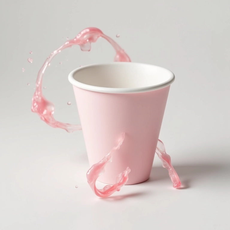 Coletor menstrual ao lado de um fluxograma.