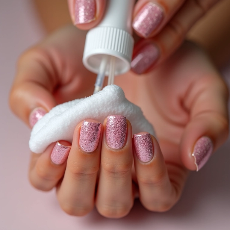 Como remover o glitter das unhas sem sujeira.
