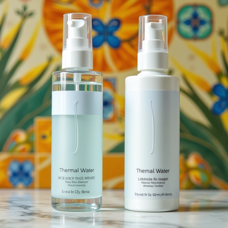 Comparativo água termal e água micelar.