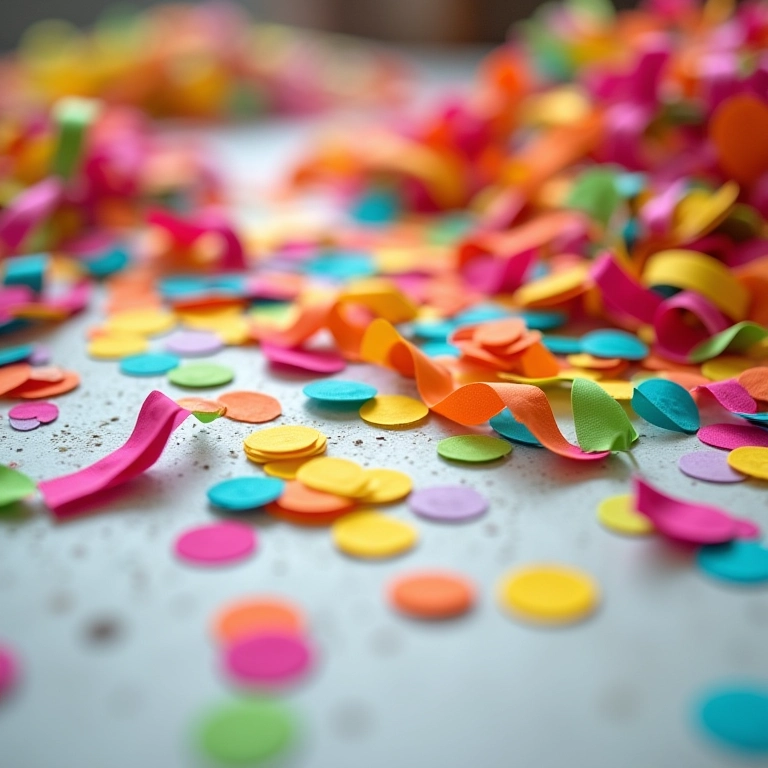 Confetes e serpentinas caseiras para o Carnaval.
