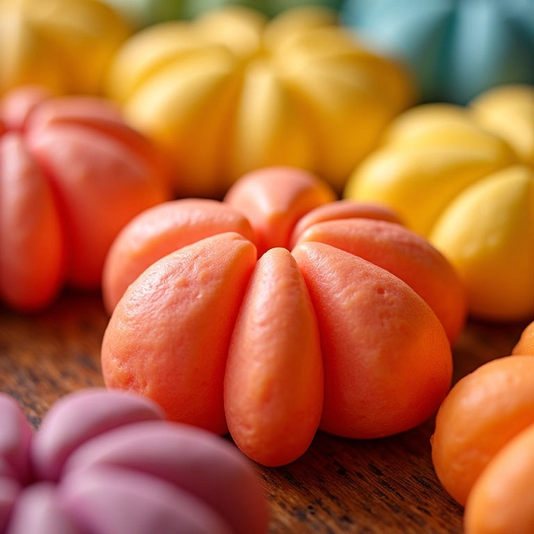 Cores vivas e duradouras em massa de biscuit.