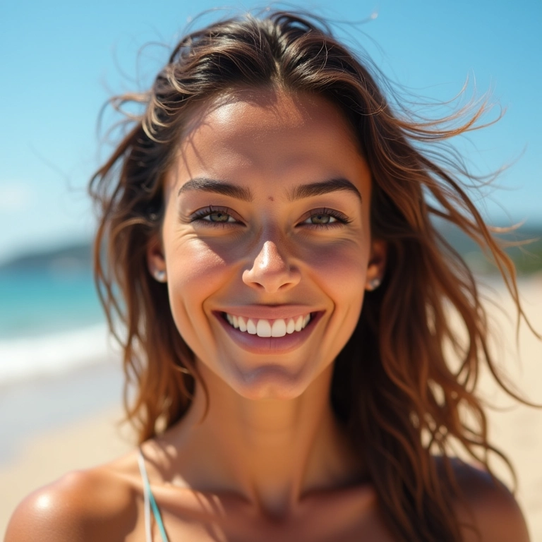 Corretivo à prova d'água usado na praia.