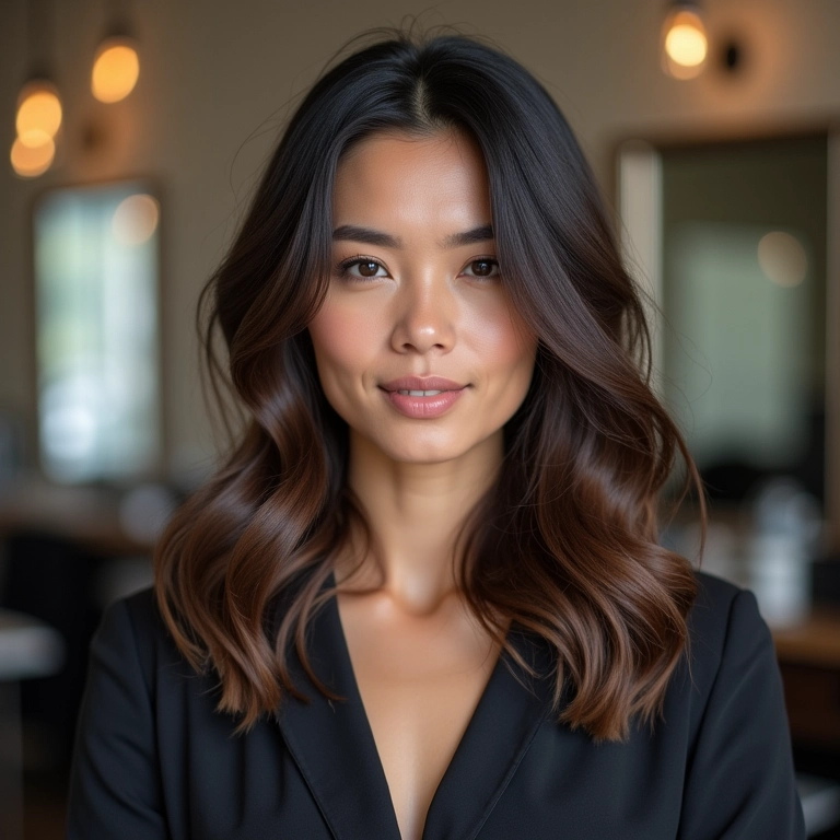 Corte de cabelo em camadas para diminuir o volume do cabelo.