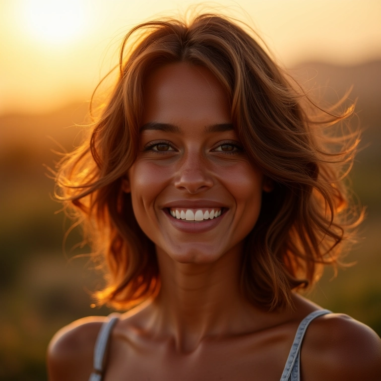 Corte em camadas em cabelo 2A para dar movimento e leveza.