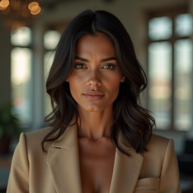 Corte médio com base reta elegante e versátil.