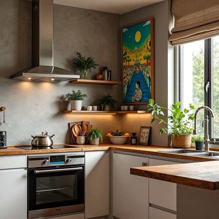 Cozinha de canto personalizada com estilo único e decoração brasileira.