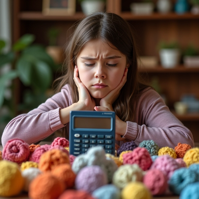 Crocheteira preocupada com a precificação incorreta dos seus produtos.