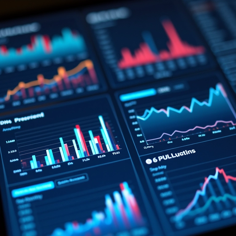 Dashboard de análise de dados mostrando métricas de desempenho de campanha de moda.