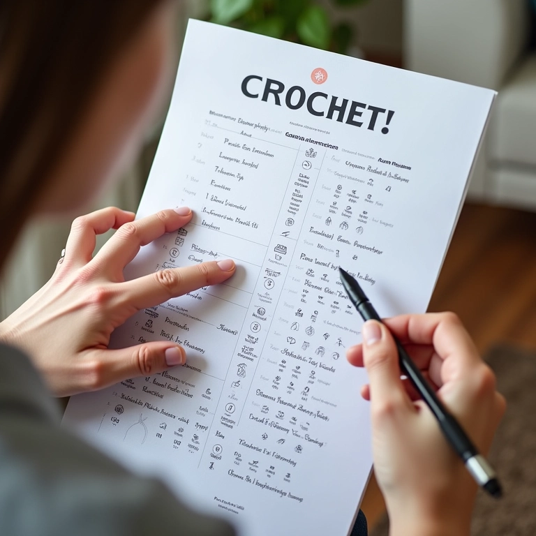 Decifrando os símbolos mais comuns em um gráfico de crochê.