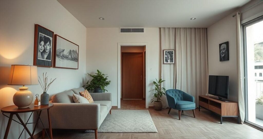 decoração de entrada de apartamento