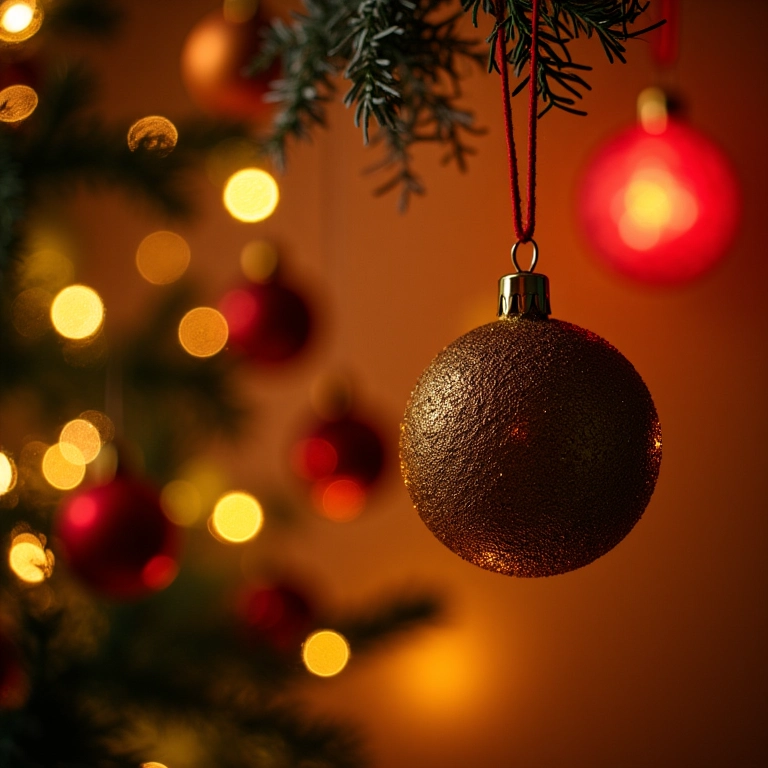 Decoração de Natal criativa em casa com enfeites DIY e iluminação aconchegante.