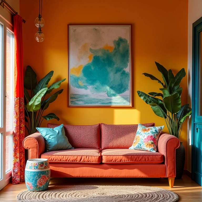 Decoração 'Faça Você Mesma' vibrante e colorida, estilo Farm Rio.