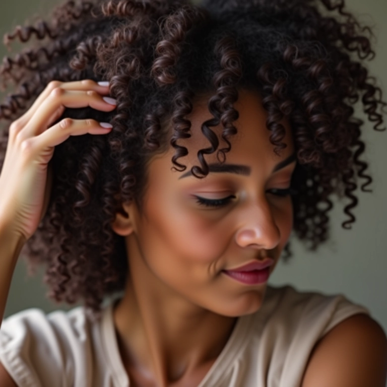 Definição personalizada dos cachos com a técnica finger coils, realçando a beleza individual.