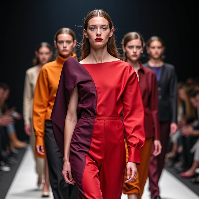 Desfile da Semana de Moda de Paris Inverno 2025 com modelos diversos.