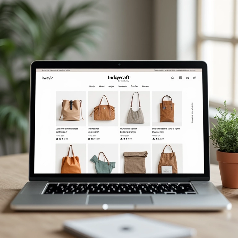 Design de site de loja virtual de artesanato, com foco na usabilidade.