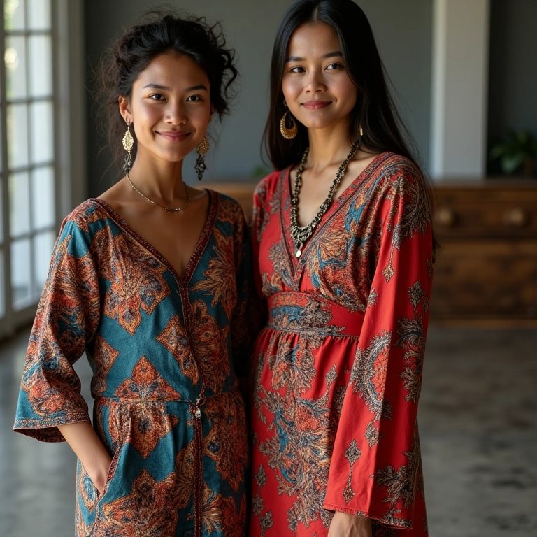 Designer de moda colaborando com artesãos indígenas.