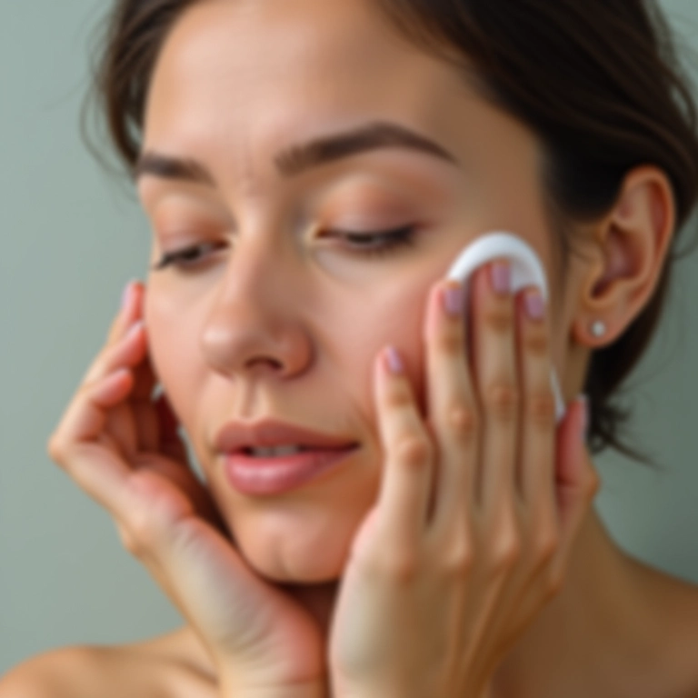 Detalhe de mulher aplicando sabonete facial em pele seca