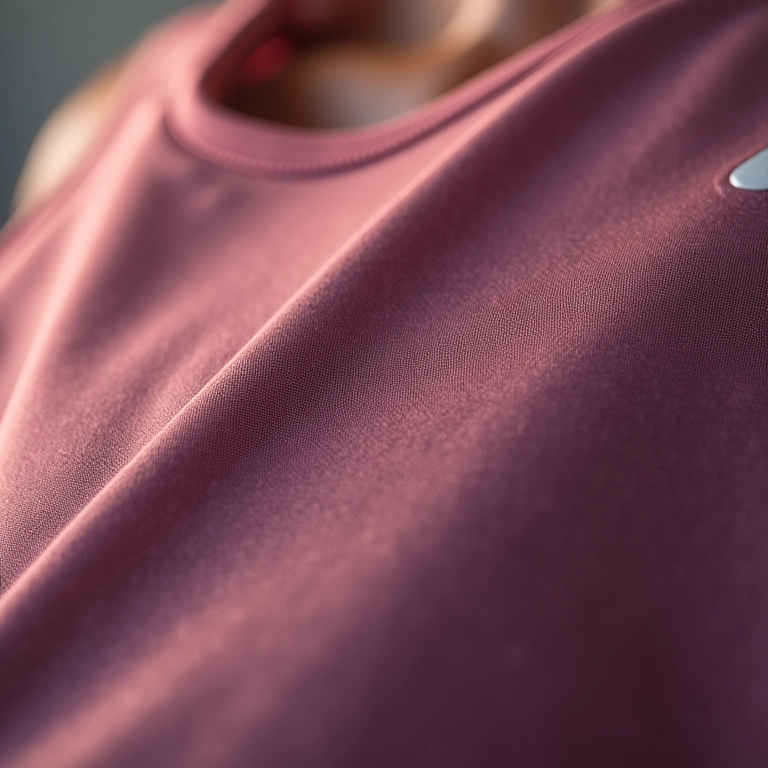 Detalhe do tecido macio de roupa de academia, enfatizando o conforto para os treinos.