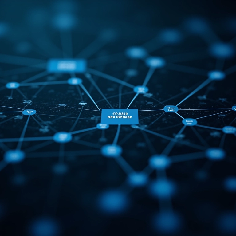 Diagrama complexo com endereços IP e rastros digitais, parcialmente borrados para privacidade.