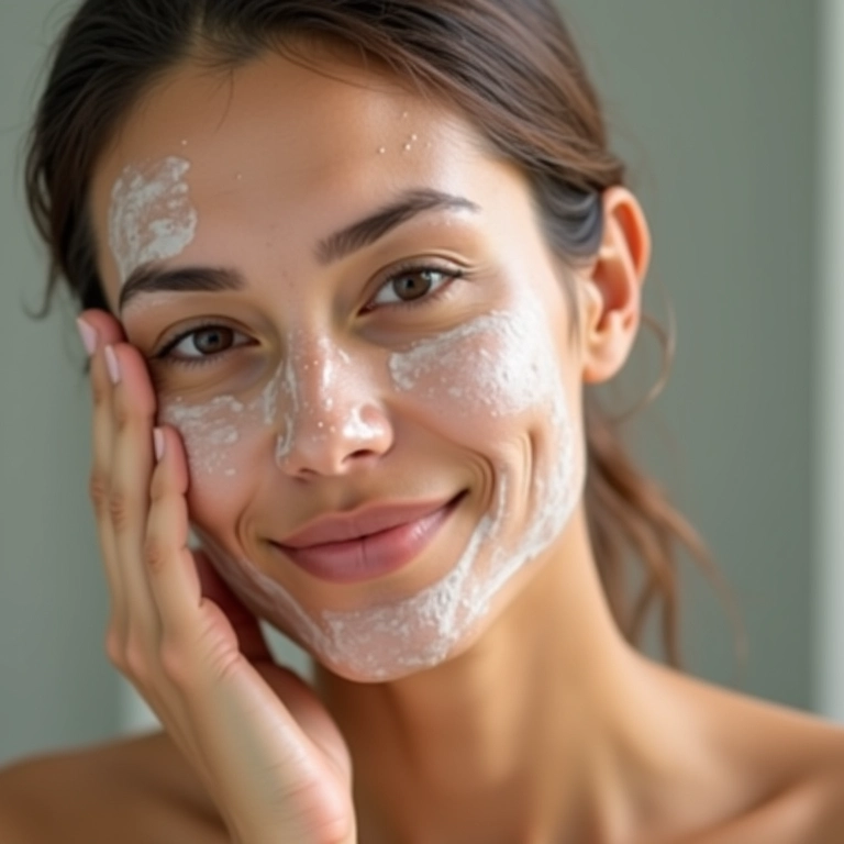 Esfoliação facial suave com produto acessível.