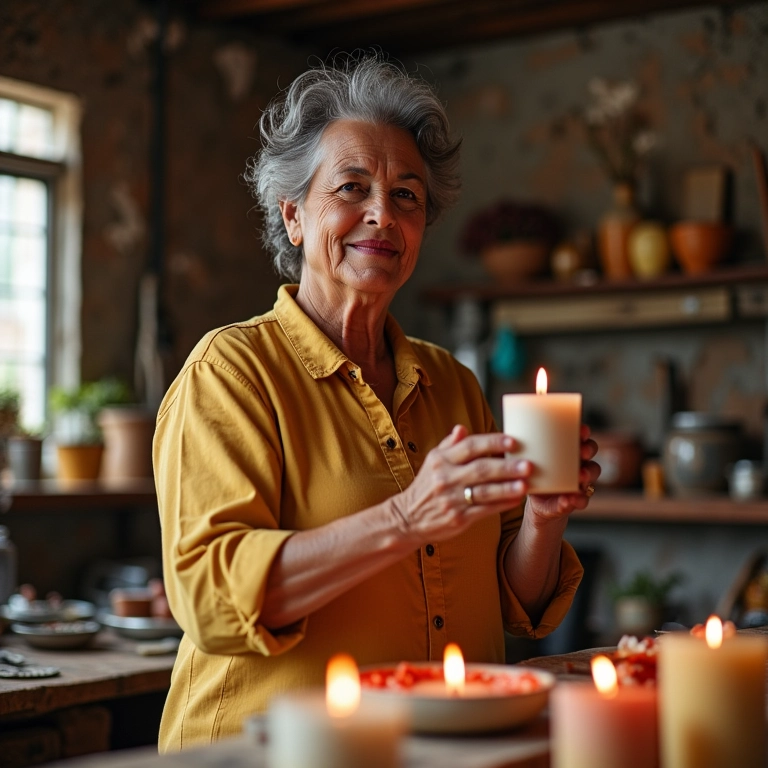Especialista dando dicas de como fazer velas aromáticas artesanais.
