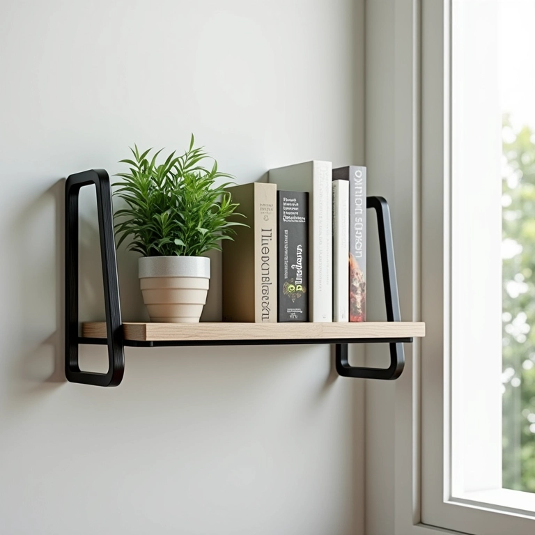 Estante industrial pequena, ideal para ambientes compactos.