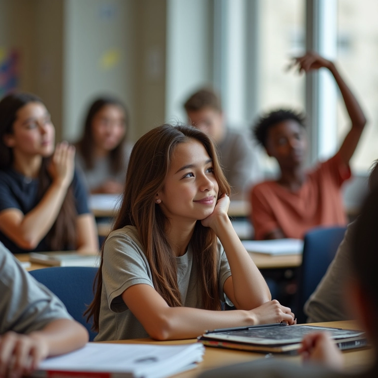 Estudantes fazendo pausa, alongando e relaxando durante sessão de estudo.