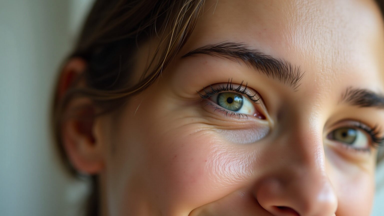 Mulher com couro cabeludo oleoso mostrando o excesso de sebo.