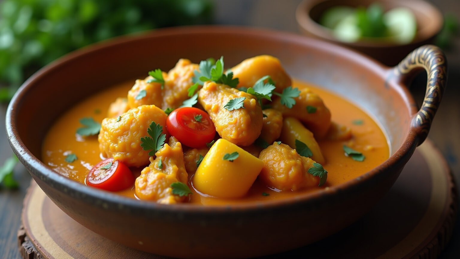 Frango ao Curry Light com Legumes vibrante e apetitoso.