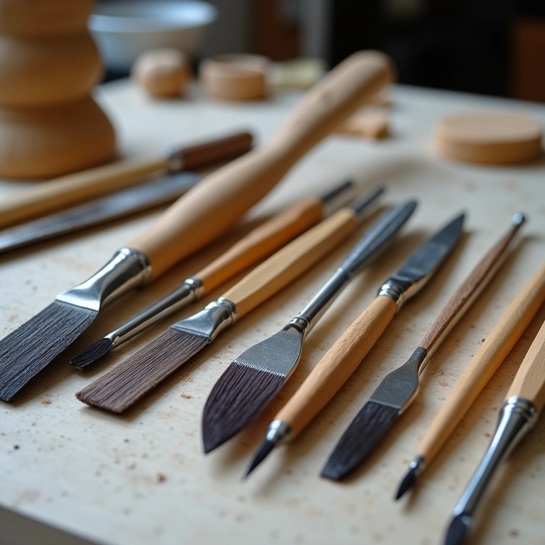 Ferramentas essenciais para modelagem de biscuit.