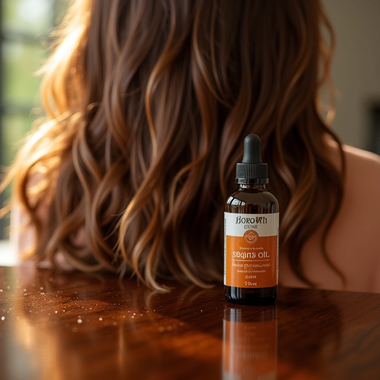 Fios de cabelo fortes e saudáveis com óleo de argan.