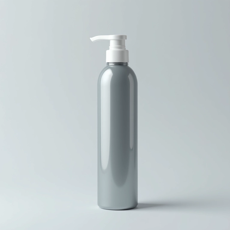 Frasco de condicionador matizador prata.