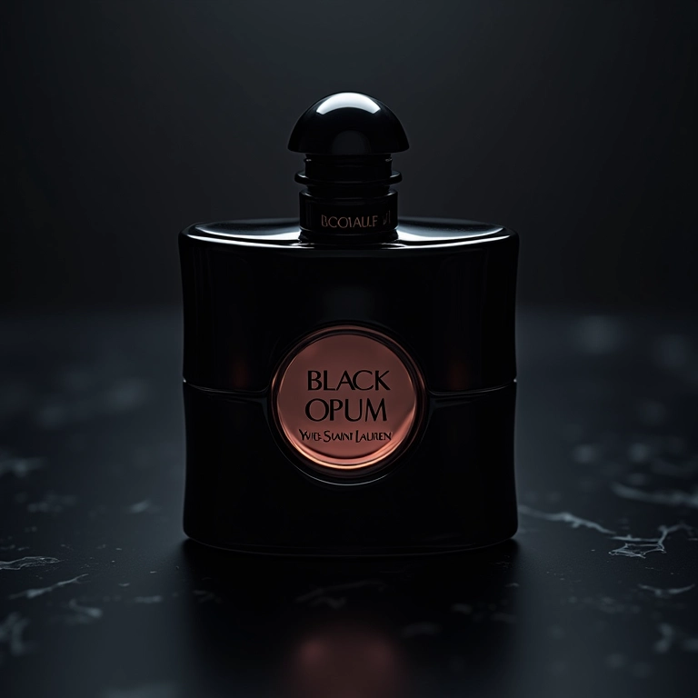 Frasco do perfume Black Opium da Yves Saint Laurent.