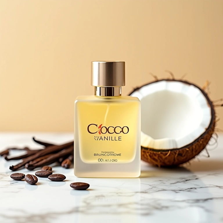 Frasco do perfume Coco Vanille da Mancera com coco e baunilha.