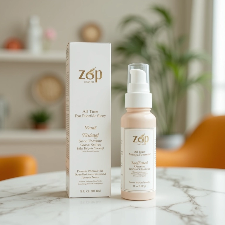 Frasco do produto Zap All Time Orgânico para progressiva sem formol em salão de beleza.