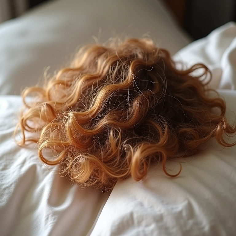 Frizz causado por atrito com fronha de algodão.