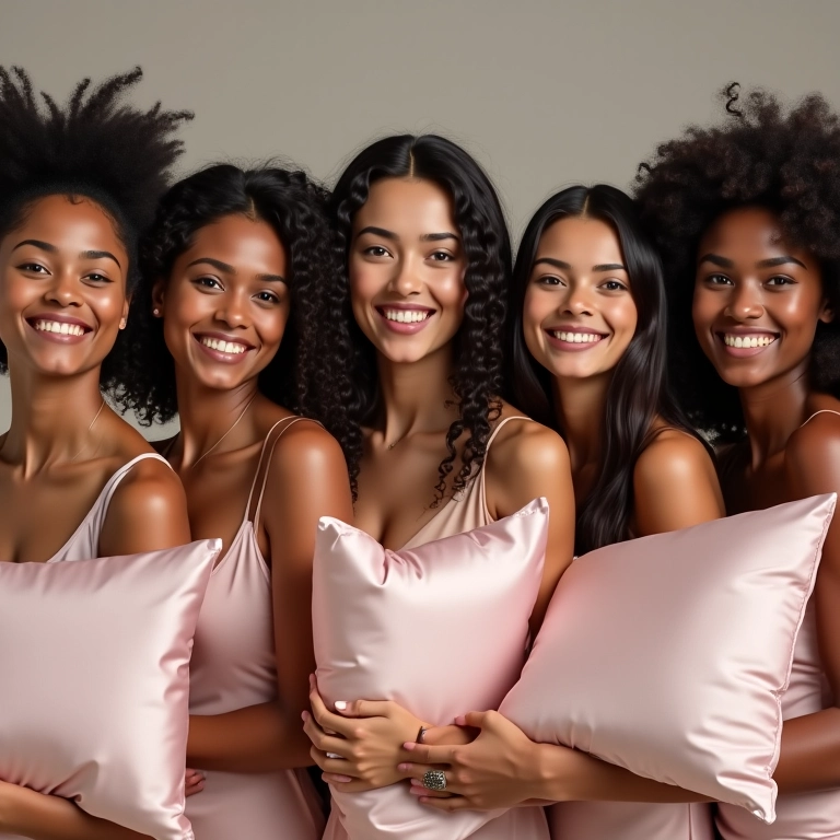 Fronha de cetim ideal para todos os tipos de cabelo.